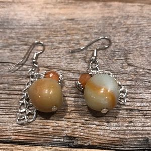 Hand Crafted Earrings. Natural stone. Earrings